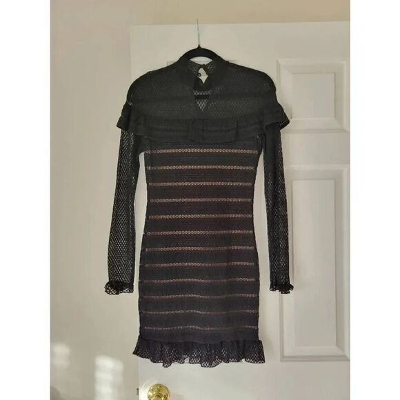 Nightcap mariabella black lace ruffle dress 2 - Picture 9 of 12